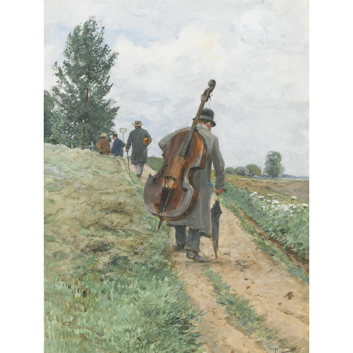 HUGO M�HLIG : Musikanten auf dem Feldweg (DOBIASCHOFSKY AUKTIONEN AG)