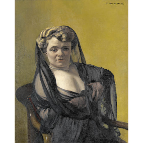 FELIX VALLOTTON : Femme blonde drap�e de noir (DOBIASCHOFSKY AUKTIONEN AG)