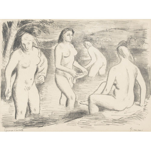 WILHELM GIMMI : Le bain (DOBIASCHOFSKY AUKTIONEN AG)