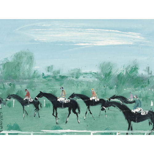 ROGER BOHNENBLUST : Jockeys auf der Rennbahn (DOBIASCHOFSKY AUKTIONEN AG)