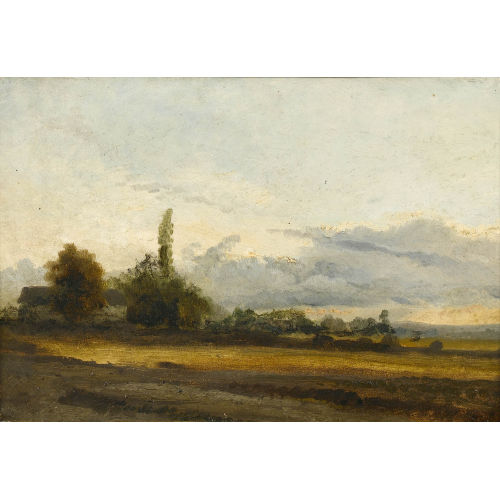 THEODORE ROUSSEAU : Landschaftspartie mit Geh�ft (DOBIASCHOFSKY AUKTIONEN AG)