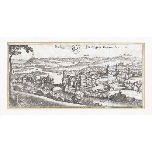 MATTH�US D.�. MERIAN : 'Brugg Im Aergaw. Brugg Argoia.' (DOBIASCHOFSKY AUKTIONEN AG)