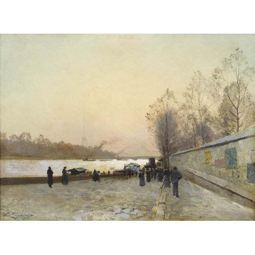 EMILE CAGNIART : 'Cr�puscule au pont de la Concorde' (DOBIASCHOFSKY AUKTIONEN AG)