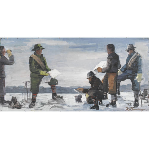 ROBERT BAUMBERGER : Bergsteiger �ber Nebelmeer (DOBIASCHOFSKY AUKTIONEN AG)