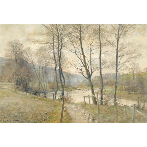 ERICH KUBIERSCHKY : 'Vorfr�hling an der Glatzer Neisse' (DOBIASCHOFSKY AUKTIONEN AG)