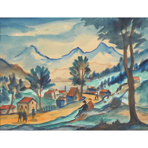 FRANZ HECKENDORF : 'Landschaft bei Ascona' (DOBIASCHOFSKY AUKTIONEN AG)