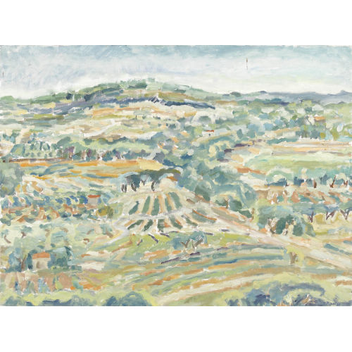 JEAN-LOUIS PIGUET : H�gelige Landschaftspartie im Sommer (DOBIASCHOFSKY AUKTIONEN AG)