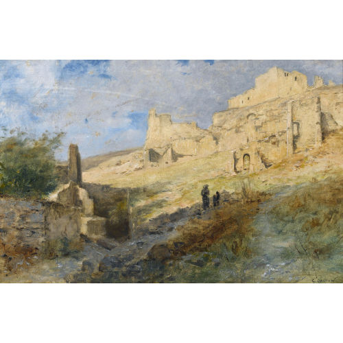 GUSTAVE EUGENE CASTAN : 'Ruines de ch�teau' (DOBIASCHOFSKY AUKTIONEN AG)
