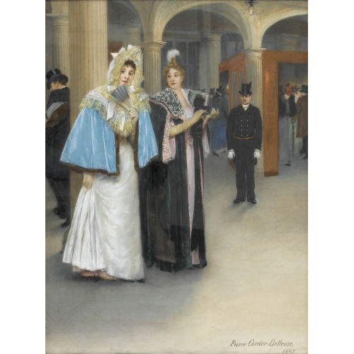 PIERRE CARRIER-BELLEUSE : Zwei Damen im Theaterfoyer (DOBIASCHOFSKY AUKTIONEN AG)