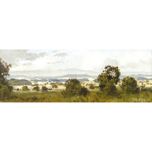 RUDOLF M�LLER : Landschaftspartie mit B�schen und W�ldern (DOBIASCHOFSKY AUKTIONEN AG)