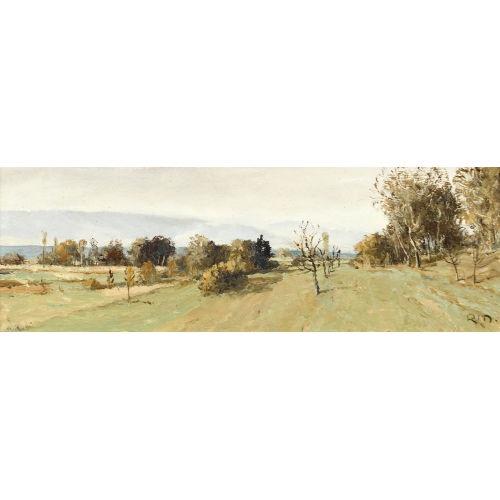 RUDOLF M�LLER : Herbstliche Uferpartie am Neuenburgersee bei Cheyres (DOBIASCHOFSKY AUKTIONEN AG)