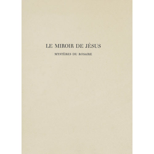 KARL WALSER : 'Le miroir de J�sus' (DOBIASCHOFSKY AUKTIONEN AG)