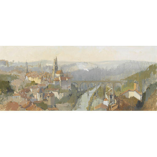 RENEE YOLANDA HAUSER : Ansicht von Fribourg (DOBIASCHOFSKY AUKTIONEN AG)