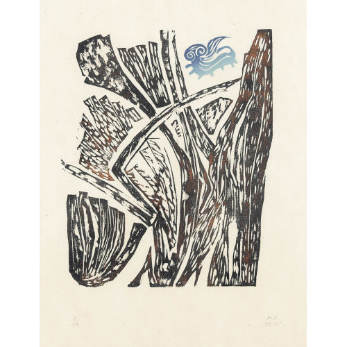 MERET OPPENHEIM : Raupe-Schmetterling �ber Gestr�pp (DOBIASCHOFSKY AUKTIONEN AG)