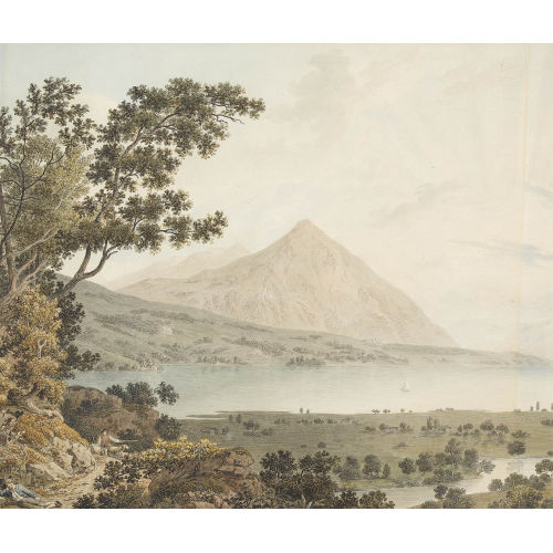 FRIEDRICH CHRISTIAN REINERMANN : Der Thunersee mit dem Niesen (DOBIASCHOFSKY AUKTIONEN AG)