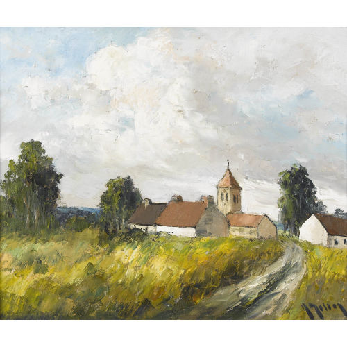 MARCEL MASSON : Franz�sische Landschaftspartie mit Weiler (DOBIASCHOFSKY AUKTIONEN AG)