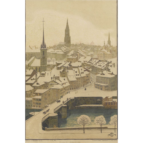 PLINIO COLOMBI : Bern vom Kl�sterli aus (DOBIASCHOFSKY AUKTIONEN AG)