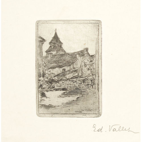 EDOUARD VALLET : Eglise de Vertrieu (DOBIASCHOFSKY AUKTIONEN AG)