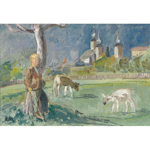 ERNST MORGENTHALER : 'Landschaft bei Brig' (DOBIASCHOFSKY AUKTIONEN AG)