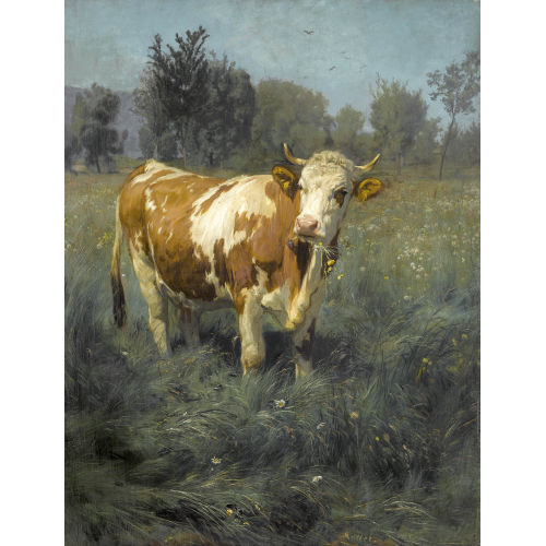 RUDOLF KOLLER : Kuh auf der Wiese (DOBIASCHOFSKY AUKTIONEN AG)