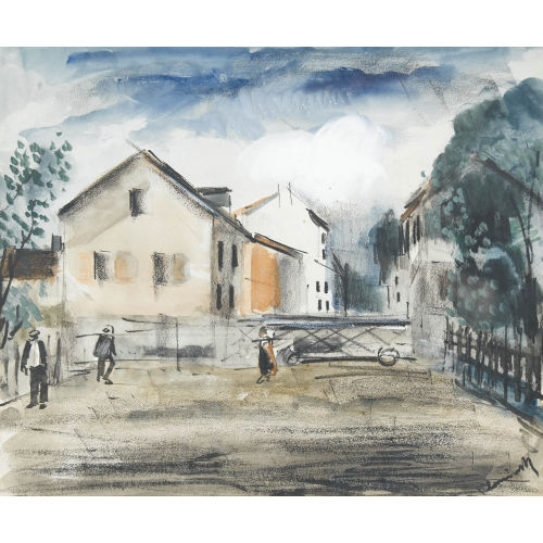 MAURICE DE VLAMINCK : 'Sc�ne de rue' (DOBIASCHOFSKY AUKTIONEN AG)