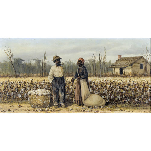 WILLIAM AIKEN WALKER : Schwarzes Paar in Baumwollplantage (DOBIASCHOFSKY AUKTIONEN AG)