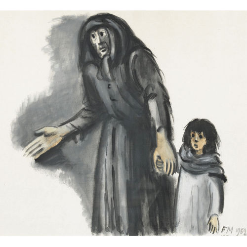 FRANS MASEREEL : Grossmutter mit Kind (DOBIASCHOFSKY AUKTIONEN AG)