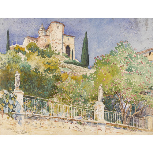 ADOLF TIECHE : Kirche Santa Maria del Sasso (DOBIASCHOFSKY AUKTIONEN AG)