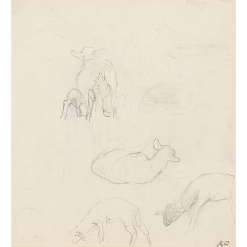 RENE AUBERJONOIS : 'Croquis pour des moutons' (DOBIASCHOFSKY AUKTIONEN AG)