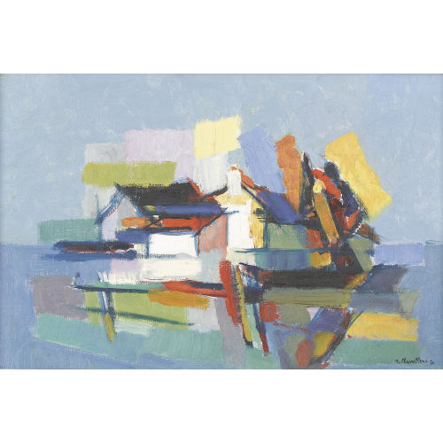 JEAN CHEVOLLEAU : 'Maisons au marais inond�' (DOBIASCHOFSKY AUKTIONEN AG)