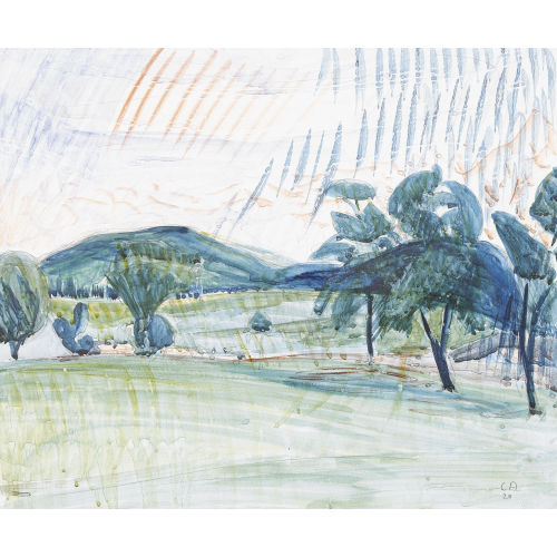CUNO AMIET : H�gelige Landschaftspartie (DOBIASCHOFSKY AUKTIONEN AG)