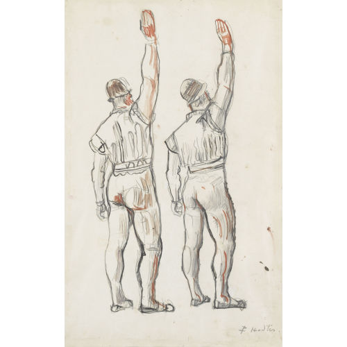 FERDINAND HODLER : Figurenstudie zu 'Einm�tigkeit' (DOBIASCHOFSKY AUKTIONEN AG)