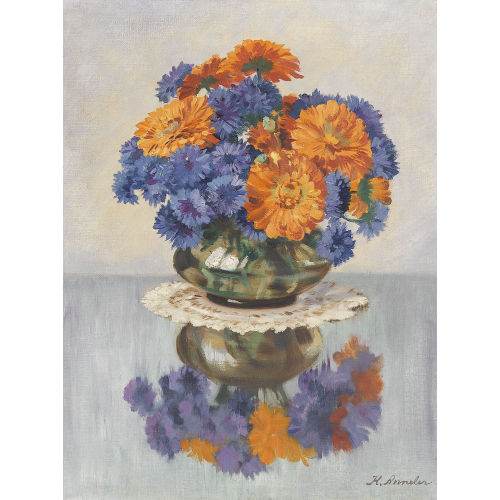KARL ANNELER : Stillleben mit Astern (DOBIASCHOFSKY AUKTIONEN AG)