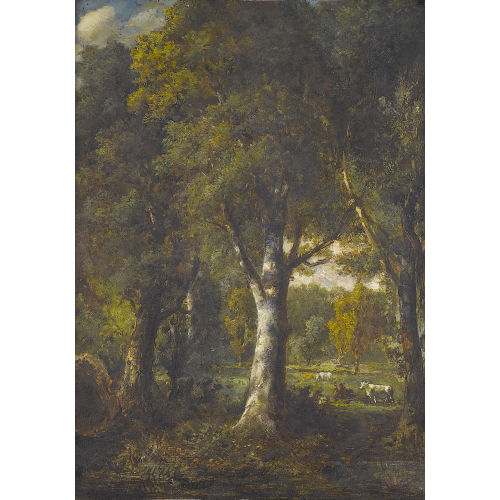 NARCISSE VIRGILE DIAZ DE LA PE�A : Waldlichtung mit K�hen (DOBIASCHOFSKY AUKTIONEN AG)
