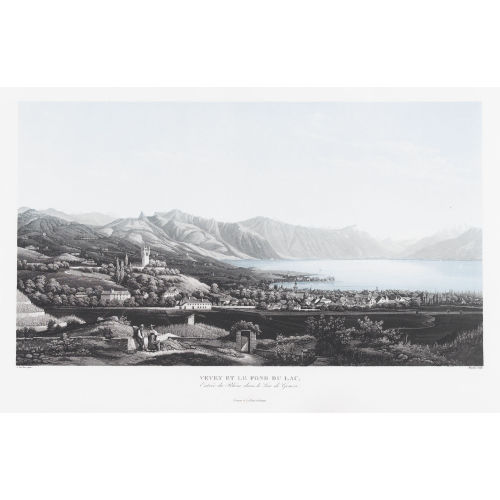 JEAN DU BOIS : 'Vevey et le fond du Lac,/Entr�e du Rh�ne dans le Lac...' (DOBIASCHOFSKY AUKTIONEN AG)