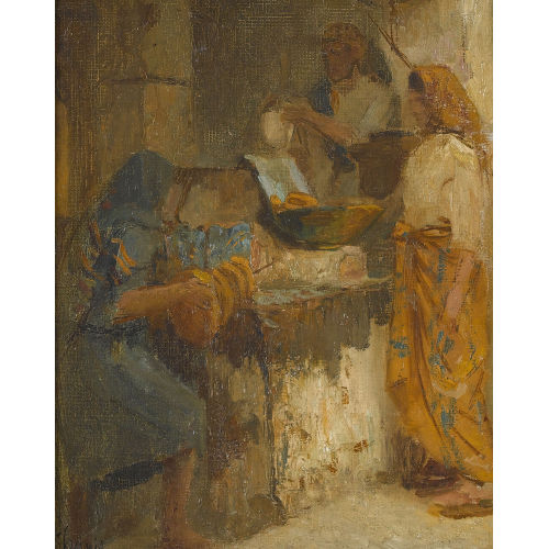 HENRY D′ESTIENNE : Gassenpartie im Markt von Algier (DOBIASCHOFSKY AUKTIONEN AG)