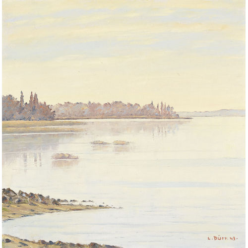 LOUIS D�RR : Seeuferpartie am Lac de Morat (DOBIASCHOFSKY AUKTIONEN AG)