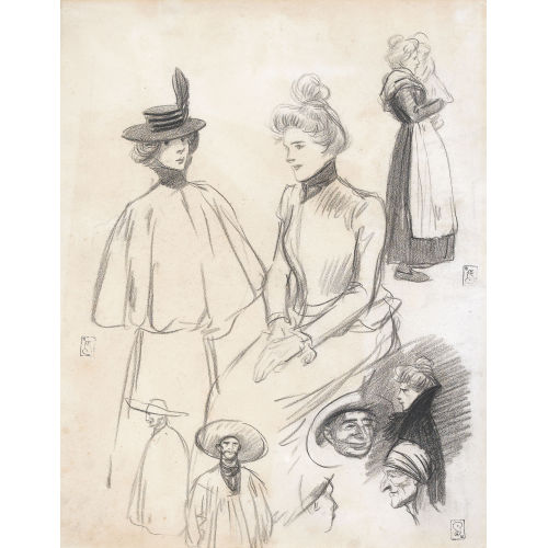 THEOPHILE-ALEXANDRE STEINLEN : Figurenstudien (DOBIASCHOFSKY AUKTIONEN AG)