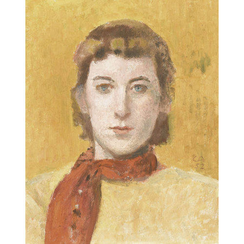 CUNO AMIET : Brustbildnis einer Dame im gelben Kleid (DOBIASCHOFSKY AUKTIONEN AG)