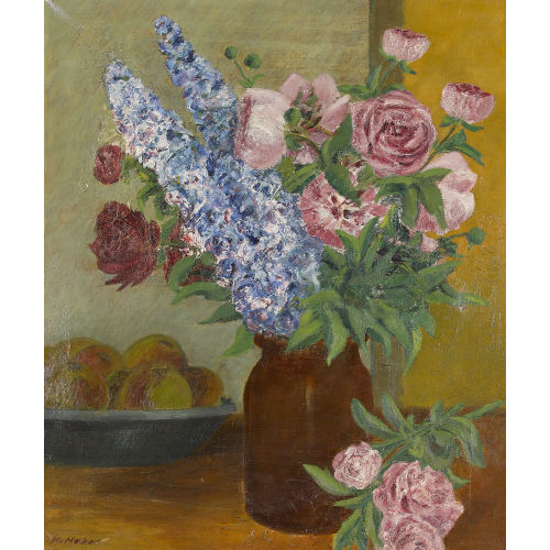 K. HUBER : Stillleben mit Fr�chten und Blumen (DOBIASCHOFSKY AUKTIONEN AG)