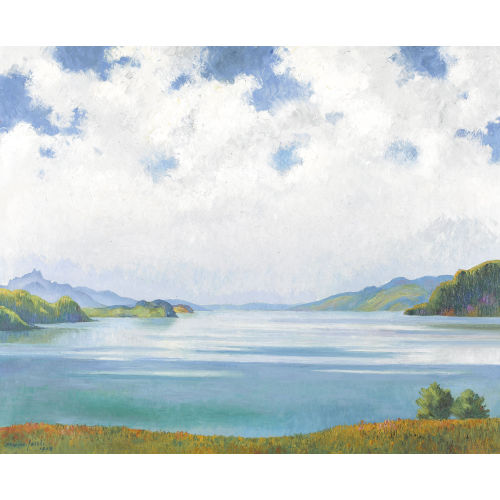 MARCUS JACOBI : Thunersee mit Stockhornkette (DOBIASCHOFSKY AUKTIONEN AG)