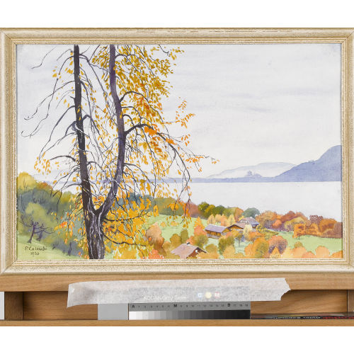 PLINIO COLOMBI : Herbstliche Ansicht des Thunersees (DOBIASCHOFSKY AUKTIONEN AG)
