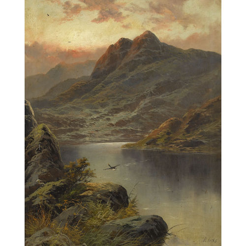 DAVID HICKS : Ein Paar Ansichten von Bergseen in den Highlands. Pendants (DOBIASCHOFSKY AUKTIONEN AG)