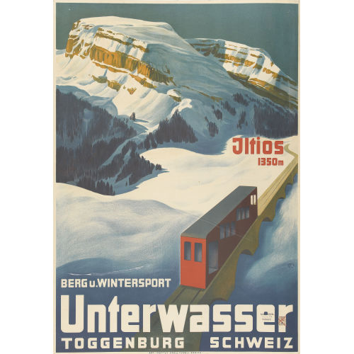 CARL FRANZ MOOS : 'Unterwasser Toggenburg Schweiz' (DOBIASCHOFSKY AUKTIONEN AG)