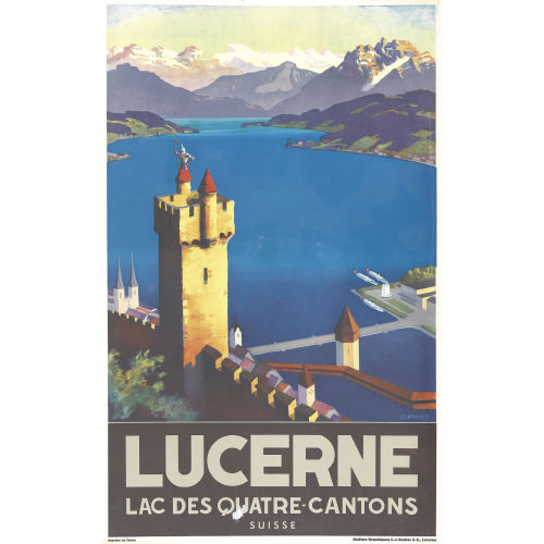 OTTO LANDOLT : 'Lucerne Lac des Quatres-Cantons' (DOBIASCHOFSKY AUKTIONEN AG)