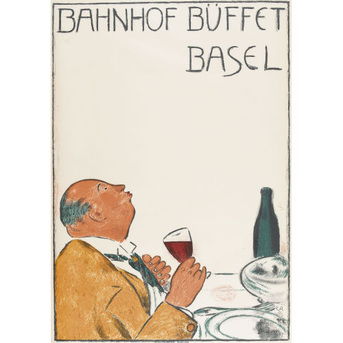CUNO AMIET : 'Bahnhof B�ffet Basel' (DOBIASCHOFSKY AUKTIONEN AG)