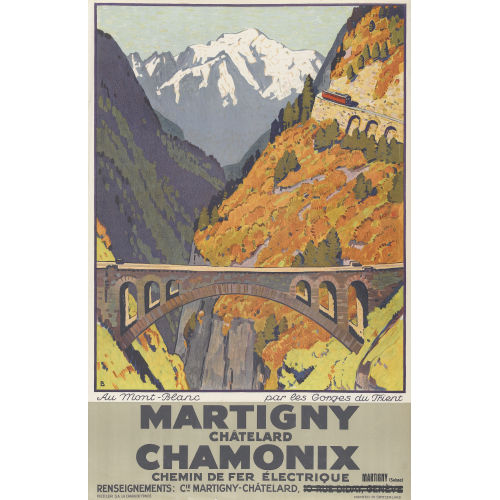 OTTO BAUMBERGER : 'Martigny Ch�telard Chamonix' (DOBIASCHOFSKY AUKTIONEN AG)