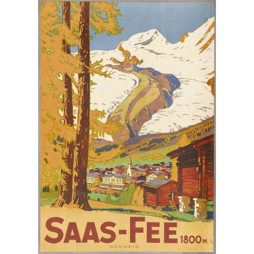 WILLY (WILHELM) FRIEDRICH BURGER : 'Saas-Fee' (DOBIASCHOFSKY AUKTIONEN AG)