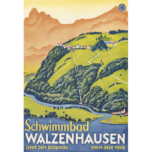 ERNST EMIL SCHLATTER : 'Schwimmbad Walzenhausen' (DOBIASCHOFSKY AUKTIONEN AG)