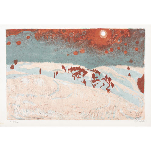 CUNO AMIET : Sonnenuntergang in Schneelandschaft (DOBIASCHOFSKY AUKTIONEN AG)